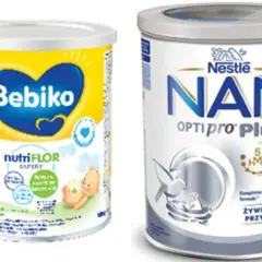 Dwa opakowania mleka modyfikowanego: Bebiko 1 i Nestle NAN OPTIPRO PLUS 1. Mleko Bebilon wycofane z rynku.